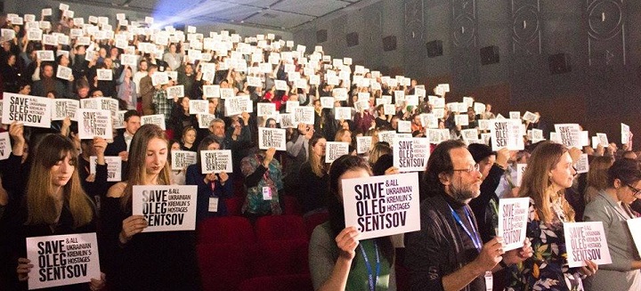 22 ����� 2019. ����� � ��������� ����� �������
March 22, 2019. Action in support of Oleg Sentsov