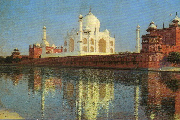 �������� ���������� �.�. �������� ����-����� � ����
Postal card �Basil V. Vereshchagin. Mausoleum Taj Mahal in Agra�