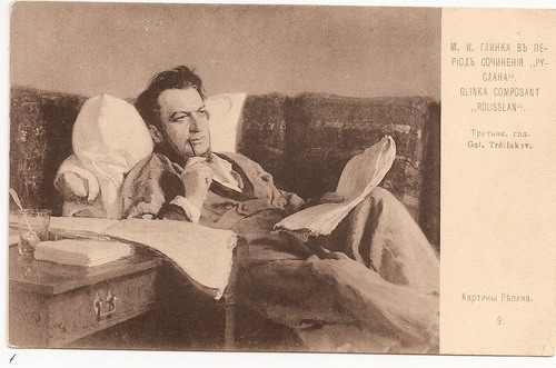 ��������. �.�.�����. ������ � ������ ��������� ��������
Postal card. Michael I. Glinka during composition of �Ruslan� by Elias E. Repin