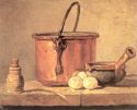 ������. 
Copper Cauldron with Three Eggs by Jean Baptiste Simeon Chardin