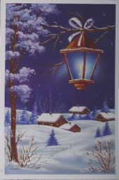 �������� � ������
Postal card with lantern