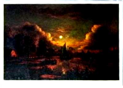 �������� ���� ��� ��� ����. ������ ��� �� ���� � ��������
Postal card �The night view on the river with the fishermen by Art van der Neer�