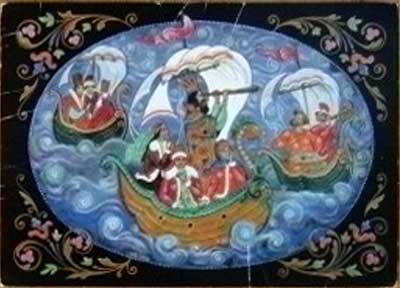 �������� ��.�.�������. ������ � ���� �������
Postal card �Fairy tale about tsar Saltan by Constantine S. Bokarev�