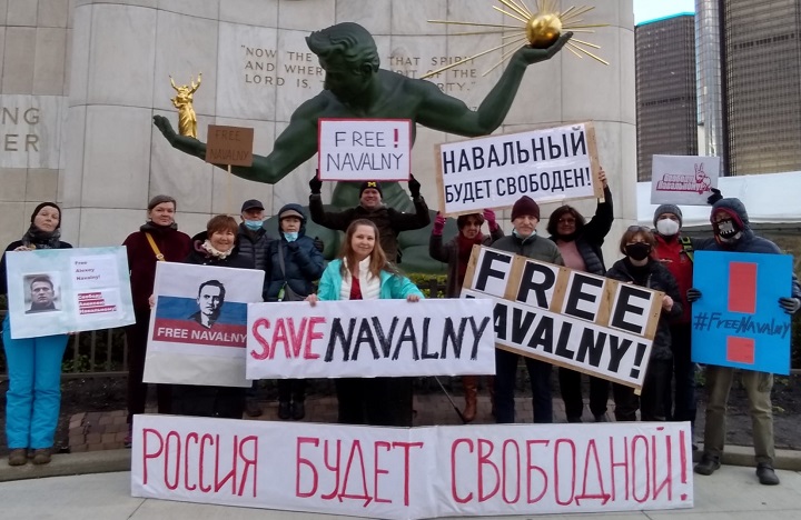 22 ������ 2021. � ������ ������� ����������
April 22, 2021. In protection of Alexis Navalny