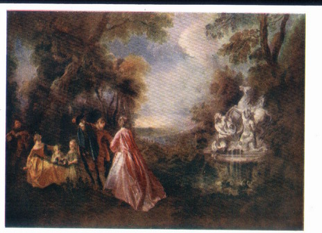 �������� ��. ������. ����� � �������
Postal card �Dance at fountain by Nicolas Lancret�