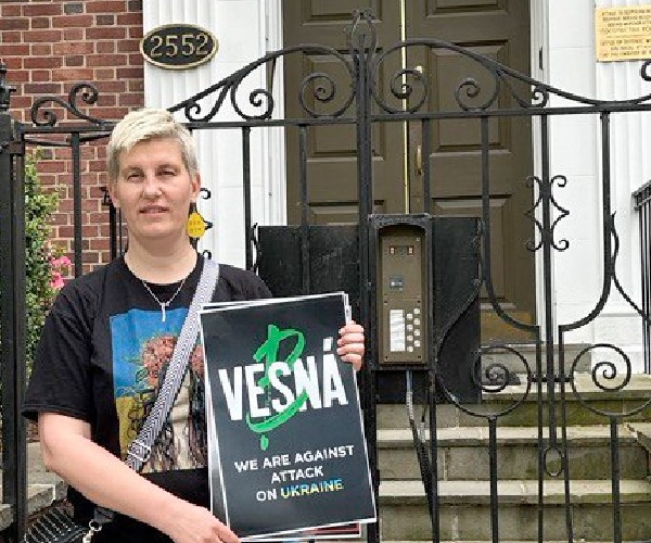 22 ������ 2023. ����� � ��������� ��������� ����-�����
April 22, 2023. The picket in support of Vladimir Kara-Murza