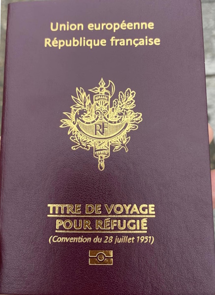 Titre de voyage pour refugie