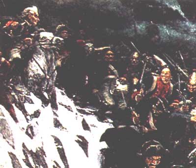 �.�.�������. ������� �������� ����� ����� � 1799
Transition of Suvorov through the Alpes in 1799 by Basil I. Surikov