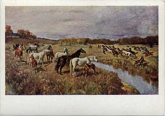 �������� ��.�.�����. ����� �������� �����
Postal card �The drove of trotter mares by Rudolf F. Frenz�