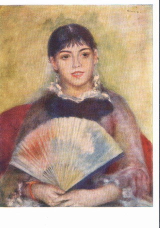 ���� ����� ������. ������� � ������
Girl with fan by Pierre-Auguste Renoir