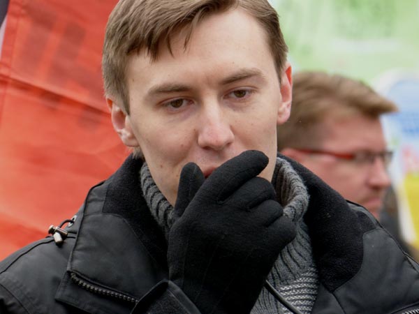 ����������� �� ������� � ������ ����������������
The speech on the meeting in protection of the political prisoners