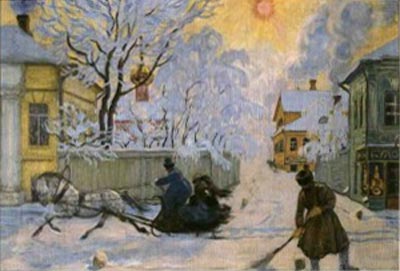 �������� ��.�.���������. �������� �����
Postal card �The frost day by Boris M. Kustodiyev�