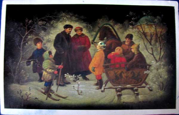 �.�.�����. �.�.����� � �.�.�������� ����� �����
Vladimir I. Lenin and Nadezhda K. Krupskaya among children by M.S.Chizhov