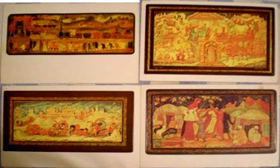 ����� �������� �������� ��������� ������
Set of postal cards �Lacquered miniatures from Mstiora�