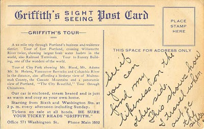 ��������. ����������� �������� ������� ���������
Postal card. Griffith's Portland Sightseeing Bus