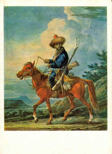 �������� ��.�.���������. ������� �� ����� ������
Postal card �Rider on the red horse by Alexander O. Orlovsky�