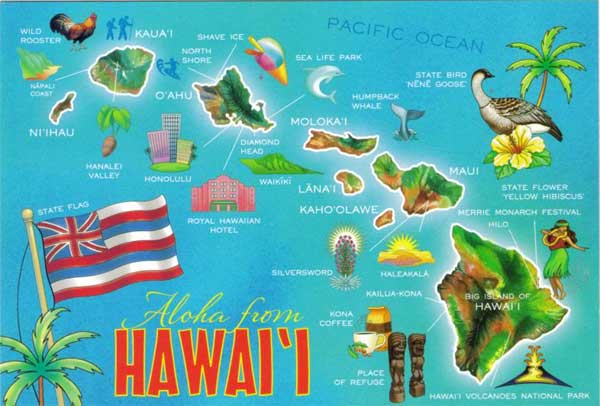 �������� ������� � �������
Postal card �Hi from Hawaii�