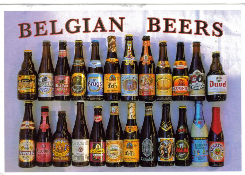 ����������� ���� �� ��������
Belgian beers on postcard