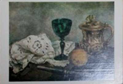 �������� ��.�.������������. ������ �����
Postal card �Green wine-glass by Peter P. Konchalovsky�