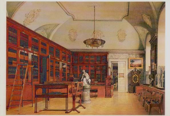 �������� ��.�.��������. ���������� � ������ ������
Postal card �Library in Winter palace by Ivan P. Volsky�