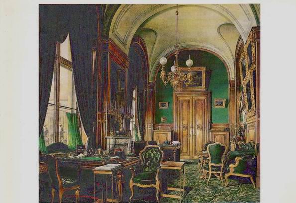 �������� ��.�.���. ������� � ������� ���������� ������
Postal card �Cabinet in Great Kremlin palace by Edward I. Gau�