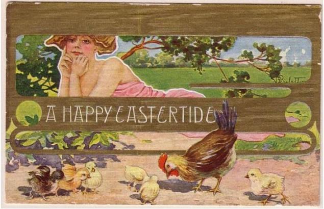 �������� ��. �������. ����������� ���������
Postal card �A Happy Easter-Tide by T. Bieletto�