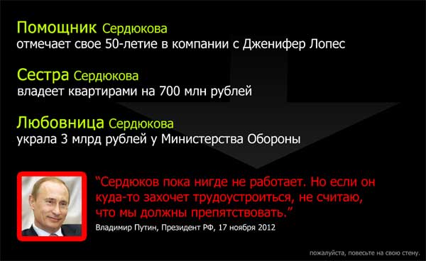 ������ ���������
The summary of Serdyukov