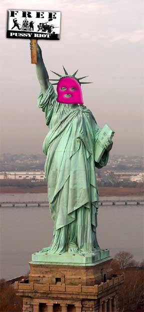 ������ �������: ������� ����� �����
Statue of freedom: Free Pussy Riot