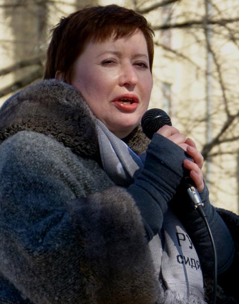 ����������� ����� ��������� �� ������� � ������ ����������������
The speech by Olga Romanova on the meeting in protection of the political prisoners