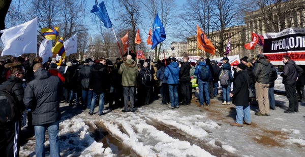 ����� ��� ������� � ������ ����������������
The general view of the meeting in protection of the political prisoners
