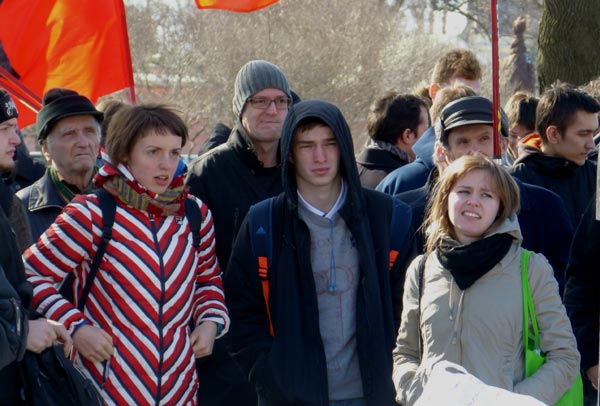 ����� ��� ������� � ������ ����������������
The general view of the meeting in protection of the political prisoners