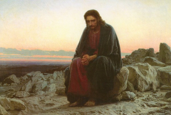 �������� ��.�.��������. ������� � �������
Postal card �Christ in desert by Ivan N. Kramskoy�