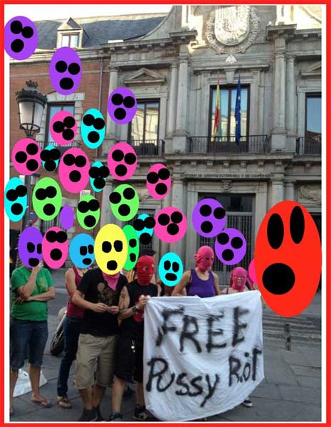 ������������ � ������� � ����������� �������� ����� �����
Manifestation in Madrid with the requirement �Free Pussy Riot�