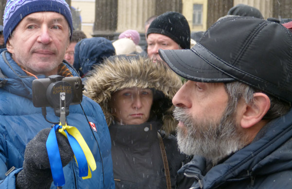 15 ����� 2014. �������� ���� ������ �����. ��� ��������
March 15, 2014. The meeting of the people against war. The interview