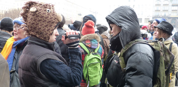 15 ����� 2014. �������� ���� ������ �����. ��� ��������
March 15, 2014. The meeting of the people against war. The interview