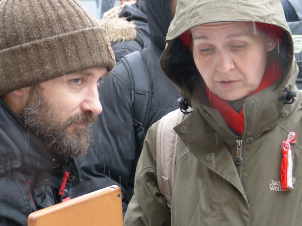 15 ����� 2014. �������� ���� ������ �����. ��������� �����������
March 15, 2014. The meeting of the people against war. The participants of action