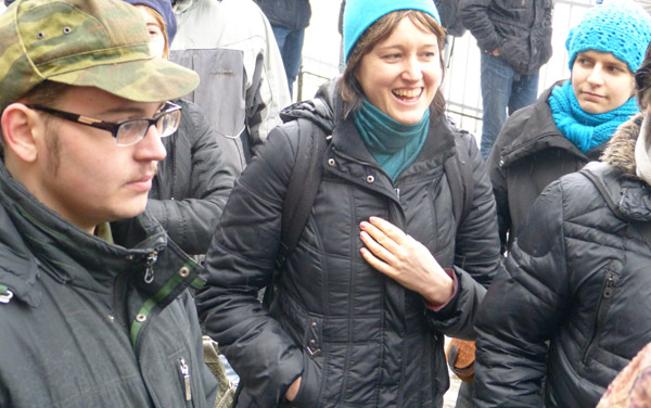 15 ����� 2014. �������� ���� ������ �����. ��������� �����������
March 15, 2014. The meeting of the people against war. The participants of action