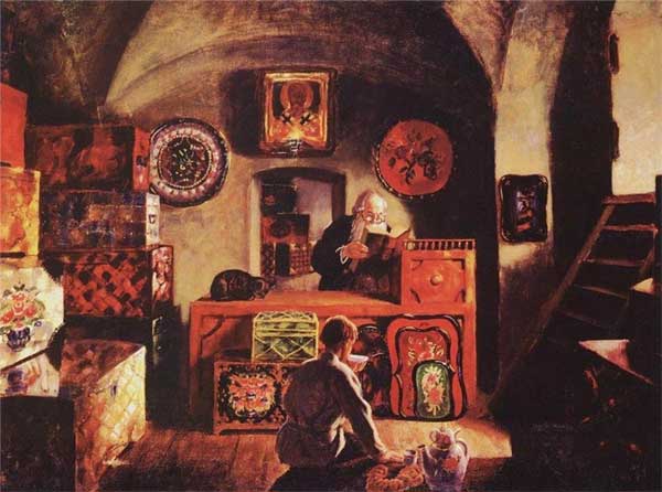�.�.���������. �����-���������
Box merchant by Boris M. Kustodiyev
