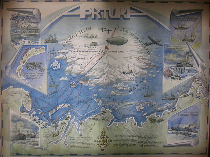 ������� ��������. ����� ������������� �������
Ice-breaker �Krasin�. map of Arctic