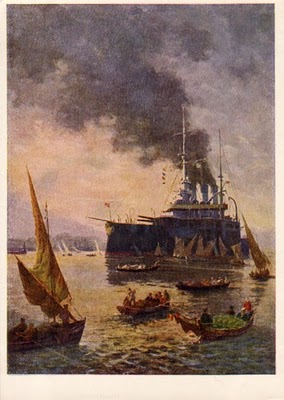 �������� �������-������ �. ���������� ��������
Postal card �A. Passan-Sapkov. Battleship Potyomkin�