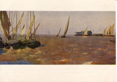 �������� ������ �. ����� �� ������ � �������
Postal card �Y. Romas. Spring on the Caspian Sea�