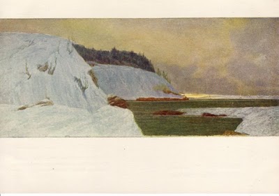 �������� ������� �. ������ ����� ����������
Postal card �B. Ryauzov. Enisei river before freeze�