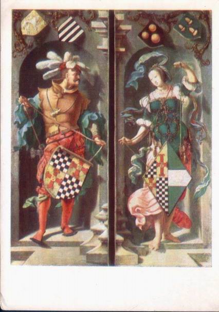 ���� ����������. �������� � �������
Heralds with the arms by Lucas van Leyden