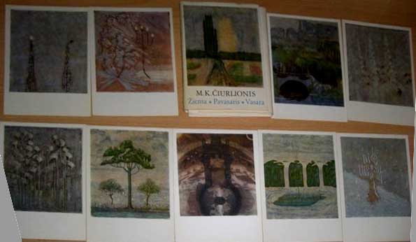 ����� �������� ��.�.�������. ���� � ����� � ����
Set of postal cards �M.K.Ciurlionis. Winter � Spring � Summer�