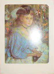 �������� ��.�.�����������. ���� � ������� � ����
Postal card �Kate in light-blue at fir-tree by Z.E.Serebryakova�