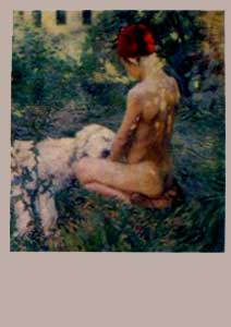 �������� ��.�.�������-�������. ������� � �������
Postal card �Boy with a dog by Victor E. Borisov-Musatov�