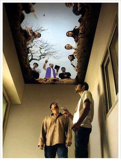 ������� � �������
Ceiling in the smoking-room