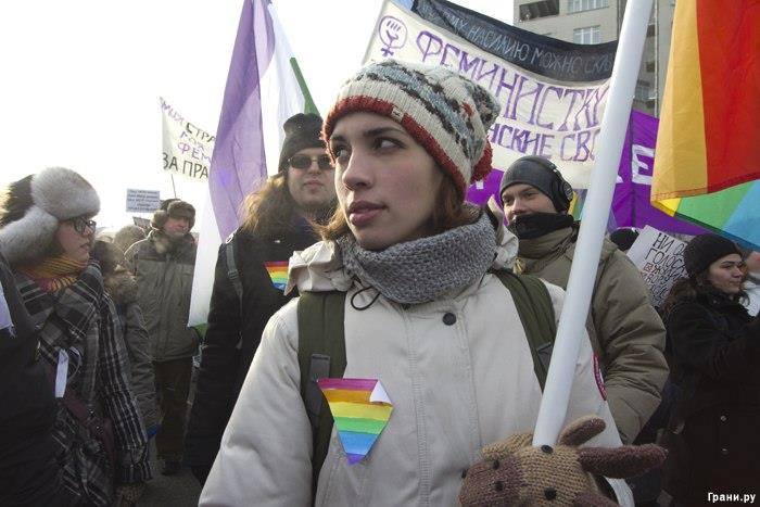 ������� ������������� �� ������������
Nadezhda Tolokonnikova on demonstration