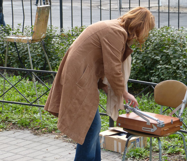 ����� ���������� � ������ ���������� �������. ������ �������
The watch by painters in protection of the Pushkarskaya square. Oxana Petrova