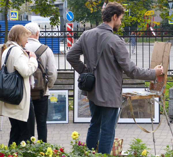 ����� ���������� � ������ ���������� �������. ���� ����������
The watch by painters in protection of the Pushkarskaya square. Elias Ovsyannikov